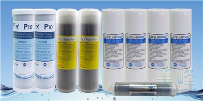 美國五道式RO機淨水器.逆滲透一年份濾心通過NSF認證通用10吋規格<不含RO膜>9支組✦