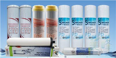 台灣製造丹頓五道式淨水器NSF一年份濾心，丹頓矽藻級聖燭型✦