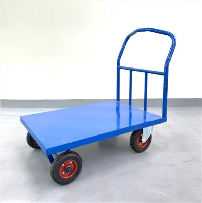 四輪手推車(固把) 2尺*3尺  8"硬輪