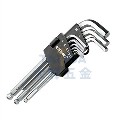 白金長型球型六角板手組 CDB-09ML (1.5~10) ALSTRONG