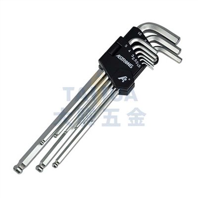 白金超長球型六角板手組 CDB-200 (1.5~10) ALSTRONG