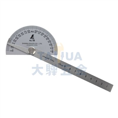 標準型分度尺 0~180° NO.19 日製SHINWA