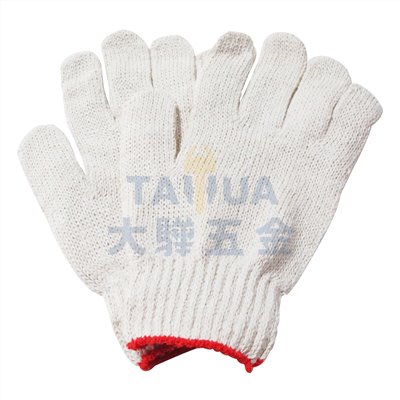 棉紗手套 20兩 (白紅)