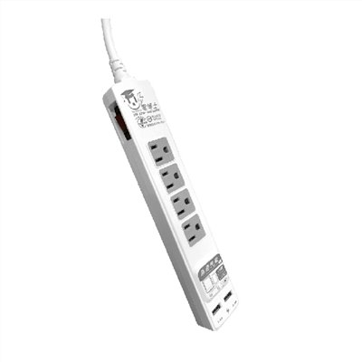 USB電腦延長線 1開4插+雙USB