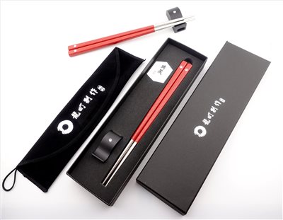 TL-2923R 龍町御鑽筷+枕盒(紅)