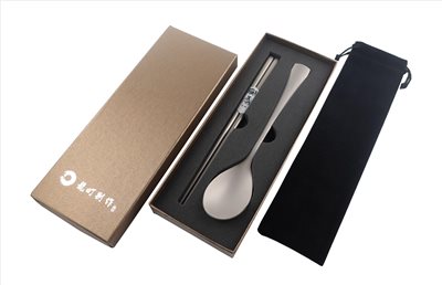 ET-2077 典藏純鈦匙筷袋組-硬盒