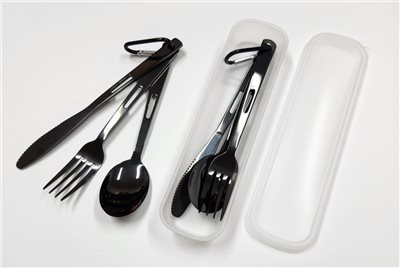 ET-2063 輕巧戶外鍍鈦匙叉刀餐具組 