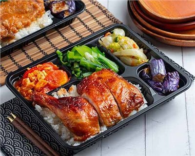 烤清腿便當,日本成吉思汗醬汁,每日新鮮製作便當,使用Q彈日本進口米,當季營養食蔬