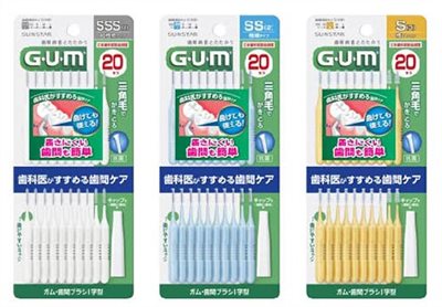 SUNSTAR GUM 【I字型齒間刷(s/ss/sss)】