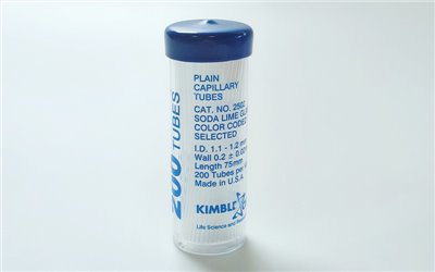 Capillary Tube,碳酸鈉玻璃毛細管,美國製,直徑1.2×長75mm,200支入,A1-054,國教儀器