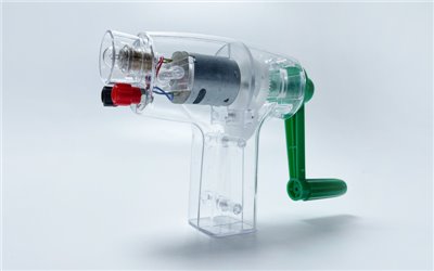 透明手搖透明手搖發電機,動能轉電能實驗,能量轉換,Hand Crank Generator,A13-123,國教儀器發電機