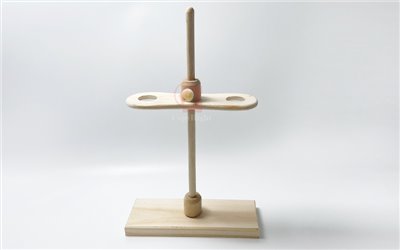 Funnel Stand for 2 Funnels,Polishes wood ,木製雙孔,分液,漏斗架
