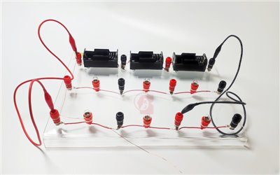 燈泡串聯並聯電路板,國中電學實驗,電池串並聯實驗,電源串並聯實驗,串聯並聯示教板,壓克力透明台座,Series and Parallel Circuits-Bulbs Glow Bright