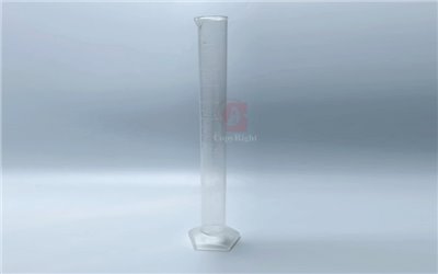 透明塑膠刻度量筒,Transparent Measuring Cylinder,Embossed Scale,pentagonal Base,TPX材質，100ml