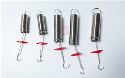 帶指針彈簧組,Spring Loop(with Red Pointer),Hookes Law Spring set,0.5N、1N、2N、3N、 5N,精密彈簧,帶有紅色指針,物理力學實驗,A12-098,國教儀器