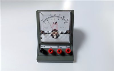 Ammeter,電流計,電流錶,5A,50mA,500mA,三段式,A13-001,國教儀器