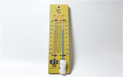溫濕度計,Wet & Dry Thermometer,木板乾球溼球,掛式乾溼球溫度計,附對照表,C1-012,國教儀器