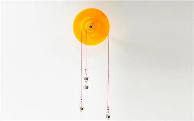 磁吸式輪軸實驗組,The Large Pulley Experiment,可以吸附磁性黑白板上,大中小三層輪軸盤,A12-060-1,國教儀器
