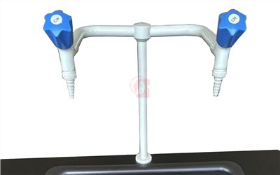 實驗桌雙口化驗龍頭,Laboratory  Double Way Bench-top Faucet Lab Water Faucets,實驗桌水龍頭,水槽龍頭,國教儀器