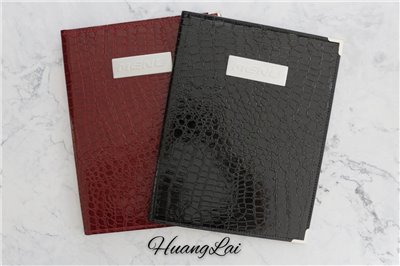 鱷魚紋經典皮製MENU本(A4紙張)