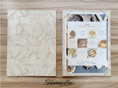 大理石紋工業風法式內嵌MENU(A4單張)