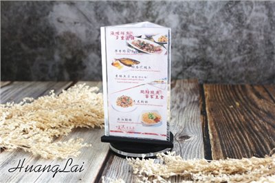 三角壓克力旋轉菜單座