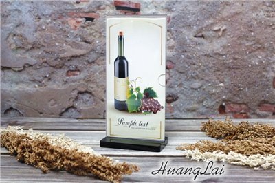 長方黑底菜單架 (訂製品)