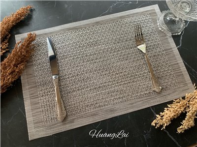 尊貴銀尼龍編織餐桌墊
