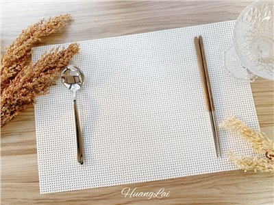 白色4線織尼龍編織餐桌墊