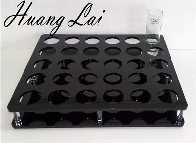 30孔黑色長方杯架 (訂製品)
