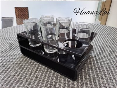 6孔黑色長方造型杯架 (訂製品) 