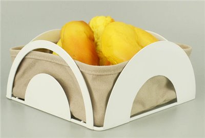 白色花瓣型方展示籃 (訂製品)