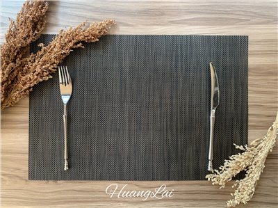 黑灰2線尼龍編織餐桌墊