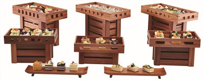 木作長方形多功能展示架   