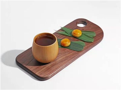 胡桃木打孔輕食盤