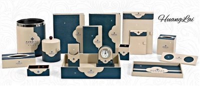 藍白希臘風格皮件客房用品套組 (訂製品)     