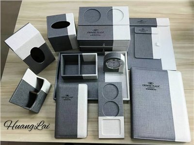 黑白配風格皮件客房用品套組 (訂製品)  