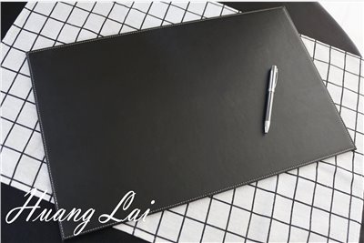 長方皮製黑色簽名墊 (訂製品)  