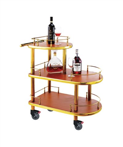 鈦金膠邊甜點酒水服務車