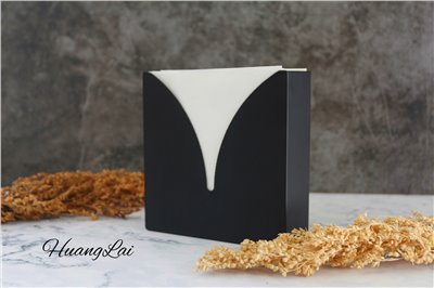 S.T 不鏽鋼雙葉形紙巾架 (黑)