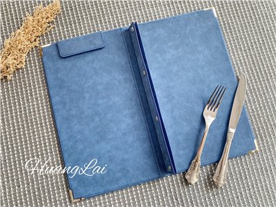 麂皮酒水MENU本 (水藍)