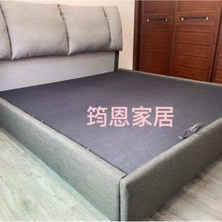 機能涼感貓抓布超大舒適靠枕+尾掀床底