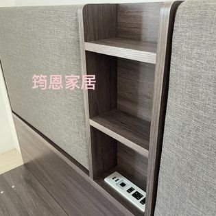 鐵刀杉多功能床頭+高腳圓邊床底