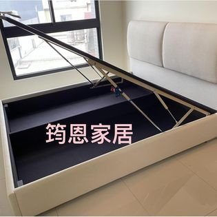 典雅直紋貓抓布床頭+貓抓布側掀床底