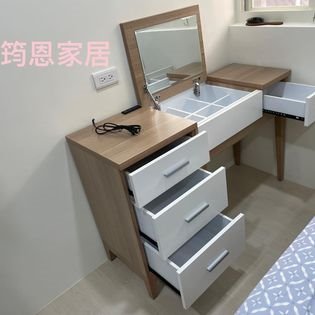 4尺北歐風上掀化妝台（含椅）