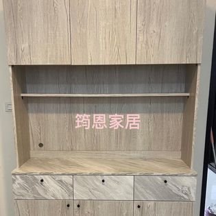 淺白4尺高腳餐櫃全組