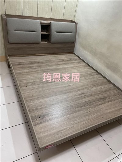 工業風多功能貓抓皮墊超厚實床頭箱+自動上鎖安全裝置掀床
