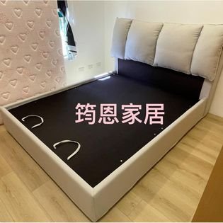 全組機能涼感貓抓布床頭+尾掀床底