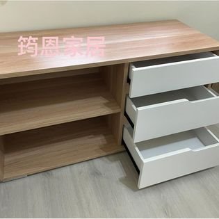 北歐風L型書桌含側櫃