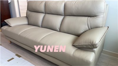 半牛皮高質感三人座沙發